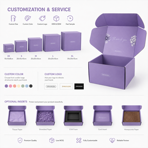 Biodegradable Eco-Friendly Rigid Corrugated Paper <b>Boxes</b> with Matte Lamination and Embossing Full Color Foldable Shipping <b>Boxes</b> - Product Image 5