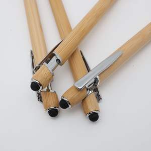 قلم حبر جاف من الخيزران الصم 2 في 1 مع شعار مخصص أدوات مكتبية ترويجية بالجملة للإعلانات قلم هدايا - Product Image 6