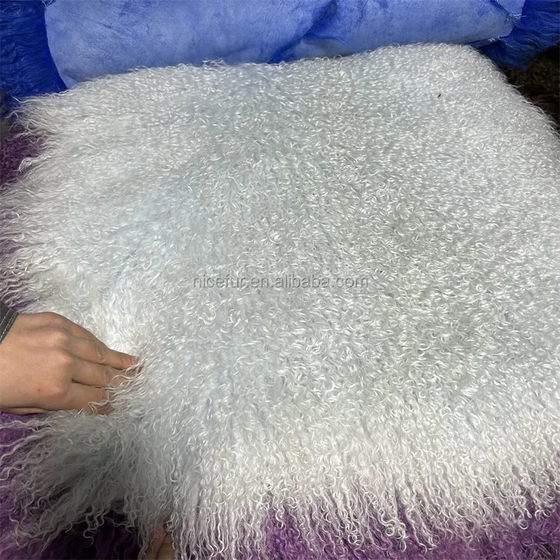 Direktlieferung ab Werk 120 × 60 cm mongolisches Lammfell Platte Ziegenfellteppich Schaffell