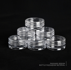 Customize Logo Printing Sticker <strong>Plastic</strong> 5g 5ml <strong>clear</strong> Pot Jar <strong>Container</strong> for Cosmetic Cream Lotion, 5 Gram Cream Jar With Lid - Product Image 2