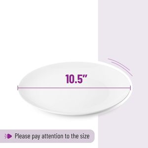 Assiette à dîner en porcelaine blanche moderne, écologique, de haute qualité, personnalisable pour restaurant et mariage, vente en gros directe usine - Product Image 5