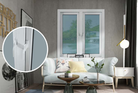 Fenêtre à battant à haut facteur de sécurité direct d'usine Fenêtre en acier plastique Double vitrage Fenêtre en PVC pour sous-sol