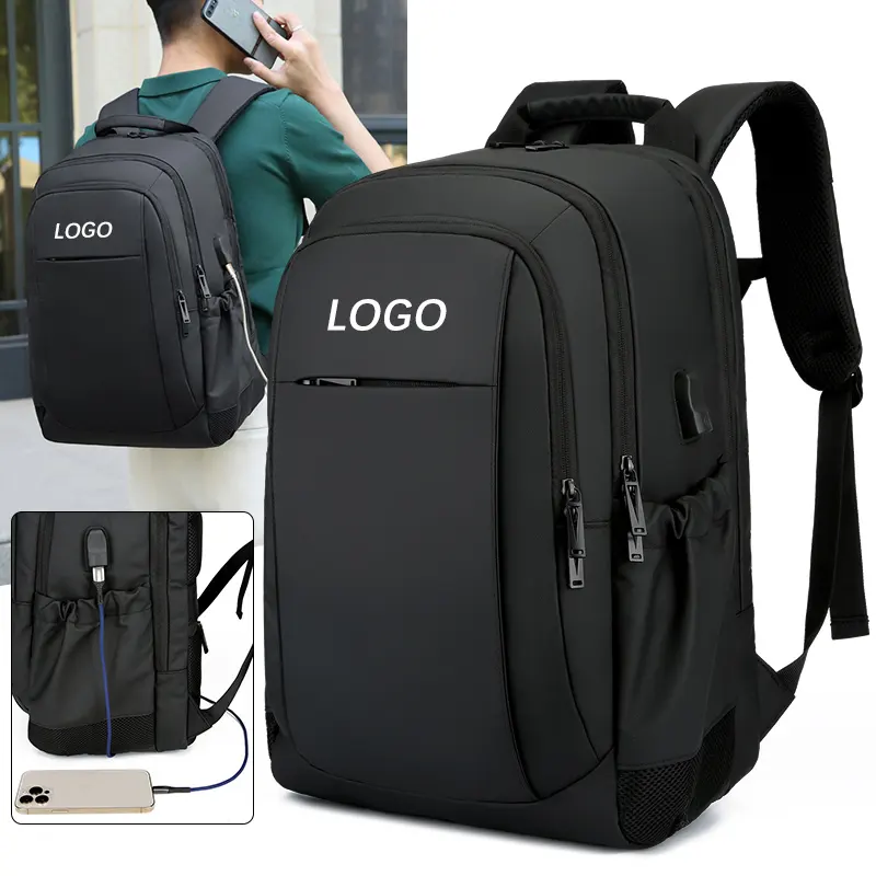 Custom designer Waterproof 15.6 17 inch men's Business anti theft mochilas travel women USB Laptop knapsack school bag Backpacks