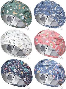 Copricapo di coda di cavallo pieno satinato foderato con stampa personalizzata fascette a nastro di coda di cavallo porta capelli da infermiera cappello da Scrub - Product Image 4