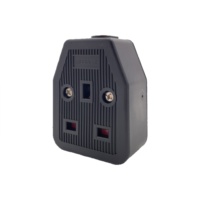 Prise simple Znpon 13A NOIRE robuste norme britannique (BS) sans fiche ni câble Z1023