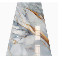 2025 vente chaude matériau de construction or haute brillance 3D PVC feuille de marbre panneau mural UV marbre feuille de plastique
