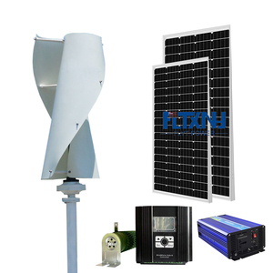 Sistema de Generador Eólico Solar Híbrido de Eje Vertical de 1-10kw para Hogar y Granja, Kit de Generador de Energía Eólica para Techo de 12v 24v 48v - Product Image 4