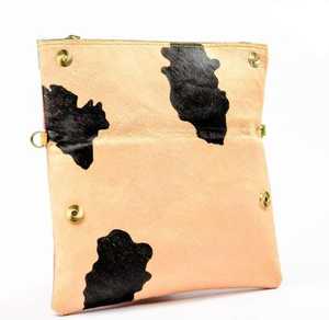 กระเป๋าหนังสไตล์วินเทจสไตล์ตะวันตกขนาดเล็กกระเป๋าส่งเอกสารหนังวัวแท้กระเป๋าพิมพ์ลายสัตว์ทำด้วยมือกระเป๋าคลัทช์ของผู้หญิง - Product Image 3