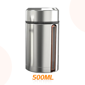 Pot à nourriture portable à double paroi en acier inoxydable 18/8 avec logo personnalisé style moderne boîte à <span class=keywords><strong>lunch</strong></span> extérieure cuillère à bento Tiffin pour enfants - Product Image 3