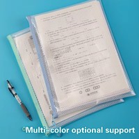 Sac de rangement écologique en EVA BoYing pour étudiants, format A4, avec fermeture éclair, imprimé translucide, dossier de documents imperméable, motif en maille de Manila