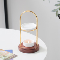 Qiyunzhan métal aromathérapie brûleur en céramique lampe à huile essentielle et brûleur à cire pour la maison pour Amazon stock transfrontalier