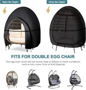 Heavy Duty 400D meubles d'extérieur <span class=keywords><strong>housse</strong></span> étanche <span class=keywords><strong>Protection</strong></span> contre la poussière de pluie pour chaise suspendue chaise balançoire housses de meubles - Product Image 6