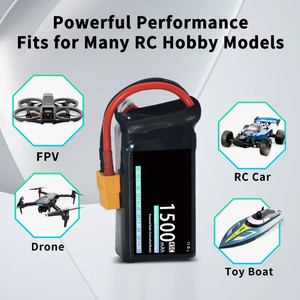 Аккумулятор LiPo 3S 11.1В 1500мАч 45C с разъемами T, XT30, XT60 для радиоуправляемых моделей автомобилей, лодок, квадрокоптеров, вертолетов, дронов, грузовиков, самолетов 602535 606090 - Product Image 5