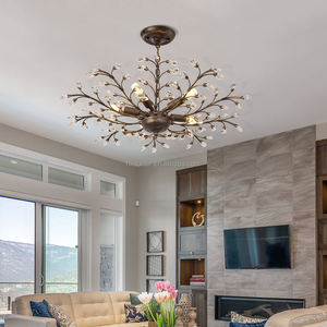 Luces colgantes decorativas Lámparas colgantes de lujo tradicionales Candelabros de cristal Accesorio de iluminación de altura ajustable para el hogar Hotel - Product Image 3