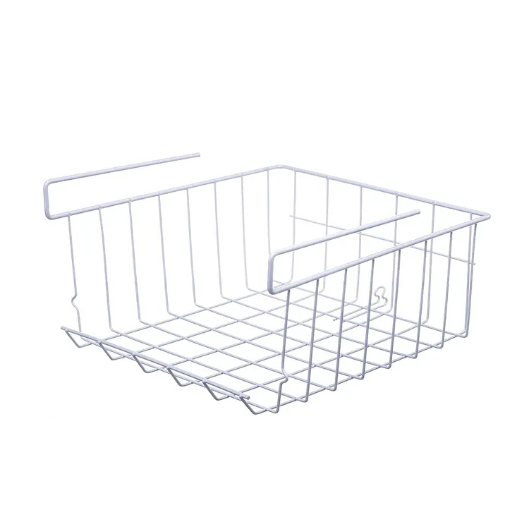 Under Shelf Hanging Metal Wire Storage Basket Kitchen Pantry Stackable Hanging Basket