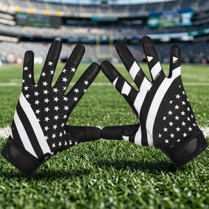 Gants de frappe en cuir PU noir et blanc avec motif drapeau américain, fermeture auto-agrippante, unisexe, pour adultes, pour l'entraînement - Product Image 4
