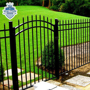 Clôture de jardin en acier galvanisé pour extérieur, clôture résidentielle, clôture en fer à piquets, clôture sans creuser - Product Image 3