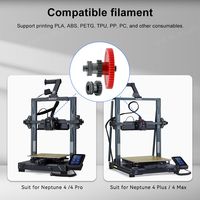 Neptune 4/Pro/Plus/Max pencetak 3D cetakan berlapis nano baja keras gigi ekstruder terintegrasi CNC Kit gigi yang tepat