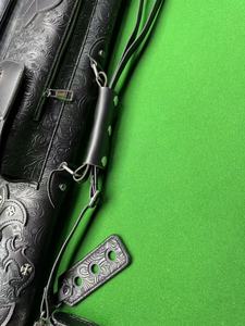 PU Leather Pool Cue Case 6 Hole Snooker Billiard Cue Bag with Shoulder Strap and Pocket for Club Travel - Product Image 6
