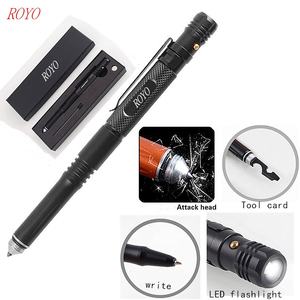 ปากกาแทคติคอลแบบมีโลโก้สั่งทำพิเศษ ปากกาป้องกันตัวพร้อมไฟฉาย LED อุปกรณ์อเนกประสงค์ ปากกาแทคติคอลอเนกประสงค์ - Product Image 2