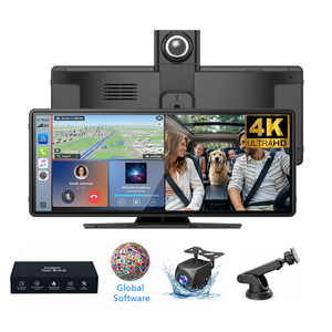 Pantalla Carplay de 10.26 Pulgadas para Automóvil, Cámara de Tablero 4K, Tableta Portátil para Apple y Android, Control por Voz y Táctil, Navegación GPS, Radio Estéreo - Product Image 1