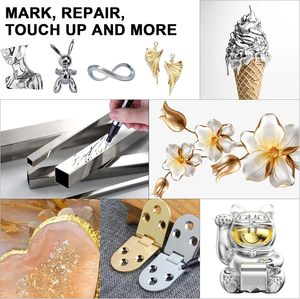 Bview Art pour <span class=keywords><strong>stylo</strong></span> marqueur 3pcs miroir permanent réfléchissant pour les projets d'art de bricolage la plupart des surfaces de marquage - Product Image 5
