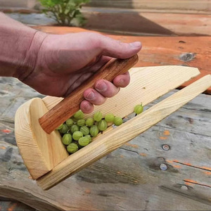Cuchara de Madera para Recoger Bayas, Recolector de Bayas Portátil, Contenedor de Almacenamiento, Herramienta de Jardín - Product Image 1