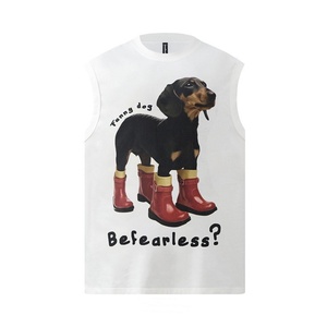Débardeur d'été sans manches pour homme, motif tête de chien de chasse rétro Doberman Inu, style Hip Hop, coupe ample, séchage rapide, respirant - Product Image 1