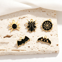 2 pendentifs en acier inoxydable émaillé, motifs citrouille, démon, fantôme, crâne, momie, vampire, accessoires de fête d'Halloween, breloques et composants