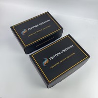 Boîtes en carton ondulé de haute qualité, personnalisées avec logo imprimé, pliables, noires, pour l'expédition et l'emballage