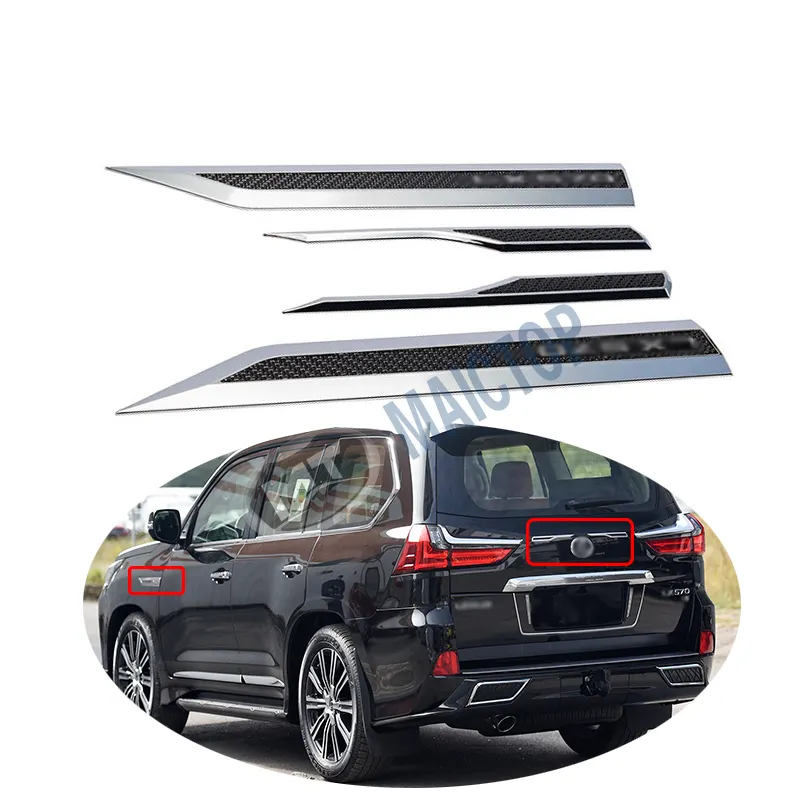 Maictop Car Accessories Side Sticker Decal Moulding Fender Tailgate Trim Badge Emblem For Lx 570 Lx570 2016-2021