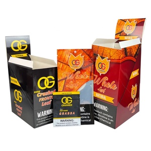 Leere OEM OG <span class=keywords><strong>Grabba</strong></span> Crushed Fronto <span class=keywords><strong>Leaf</strong></span> Ganze Blätter Wraps Beutel mit Falt-Display-Papierbox mit Abreißlinien - Product Image 1