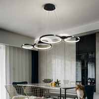 Lustre rond en acier inoxydable doré, plafonniers, suspension LED circulaire, éclairage tombant, suspension pour escalier et hôtel