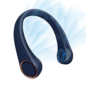 Ventilateur de cou portable sans pales, rechargeable, avec affichage numérique, pour extérieur, à cinq vitesses, le plus vendu - Product Image 4