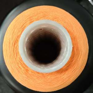 Fil modacrylique mélangé <span class=keywords><strong>à</strong></span> du coton Ne40/2 utilisé pour le tricotage de gants et de vêtements de travail, couleur orange - Product Image 3