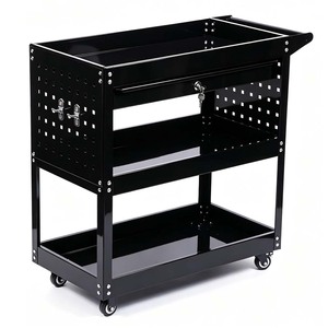 Armoire à outils en acier pour atelier de réparation automobile avec étagères amovibles sur roulettes, capacité de charge de 300 kg, serrure à clé, longueur personnalisable - Product Image 6