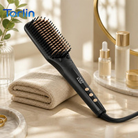 Cepillo Alisador de Cabello Torlin Healthy Ends Eléctrico para el Hogar, Resistente al Calor, con Dientes Exteriores y Generador de Iones Integrado de 100 Millones