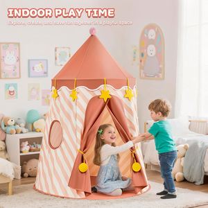 Carpa de Juego Infantil Plegable con Diseño de Castillo de Princesa Rosa, Versátil para Múltiples Escenas, Regalo para Niños y Niñas - Product Image 4