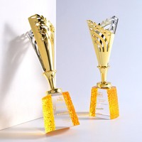 Trophée en cristal de Chine personnalisé, étoile pentagonale créative en cristal artificiel, trophée de retraite annuelle pour employés