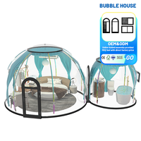 Modernas Casas Burbuja Dobles de Policarbonato para Exteriores y Habitaciones Domo de Policarbonato con Diseño de Cielo Estrellado para Hoteles y Alojamientos