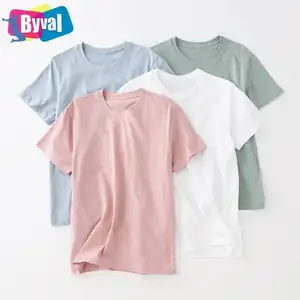 New Style Customized Plain t-shirt 100% Cotton short sleeve women round-neck plus size women's t-shirts