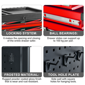 Vente flash : Coffret <span class=keywords><strong>à</strong></span> <span class=keywords><strong>outils</strong></span> roulant portable, boîte <span class=keywords><strong>à</strong></span> <span class=keywords><strong>outils</strong></span> de mécanicien en fer mobile avec tiroirs, chariot de rangement pour garage - Product Image 3