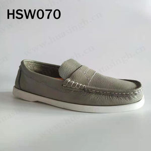 Zapatos Náuticos de Hombre HY, de Primera Calidad, Completamente de Cuero, Cosidos a Mano, <span class=keywords><strong>Color</strong></span> Verde, para Caminar a Diario, Antideslizantes, con Suela de Moda, Modelo HSW070 - Product Image 2
