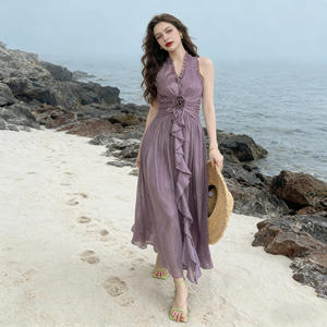 ZYHT 70350 Fabricant Usine Vente en Gros Robe d'été modeste hawaïenne Robe longue bohème maxi décontractée pour femmes - Product Image 2