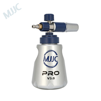Canon à mousse MJJC Ultimate Foam Cannon Pro V3.0 avec adaptateur à connexion rapide 1/4, lance à mousse pour voiture, pistolet de nettoyage, lanceur en acier inoxydable