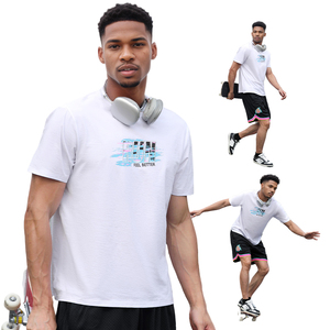 Camisetas Deportivas de Alta Calidad con Logotipo Personalizado, Camisetas de Cuello Redondo de Secado Rápido para Gimnasio y Atletismo para Hombre - Product Image 1