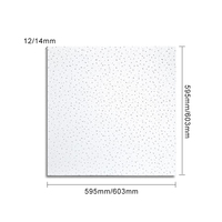 12mm 14mm 2 * 2ft fibre minérale laine minérale conseil bureau plafond panneaux acoustiques toit plafond tuiles plafond fibre minérale panneau