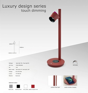 Chất lượng tốt nhất nội thất cảm ứng Bảng Đèn AC Power Hợp kim nhôm 7 + 7 wát LED xoay bàn ánh sáng với điện thoại di động chức năng sạc - Product Image 6