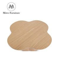 Table basse moderne en bois massif de chêne naturel pour salon, ensemble de tables basses de luxe nordique pour extérieur, personnalisable