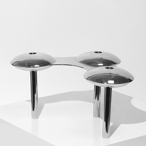 Ornements créatifs empilables en acier inoxydable en forme de nuages abstraits pour décoration de bureau et d'hôtel - Product Image 1